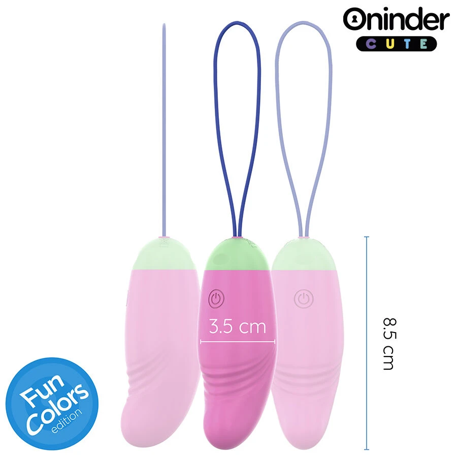 ONINDER CUTE - UOVO IN SILICONE VIBRANTE-ROTANTE A 360° PER AMARE IL PIACERE - APP GLOBALE GRATUITA